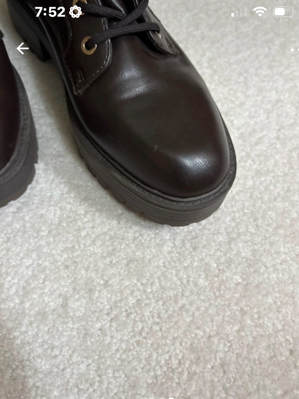 NWOT GUESS Combat Boots Dark Brown Women's Size 9 - Picture 14 of 14